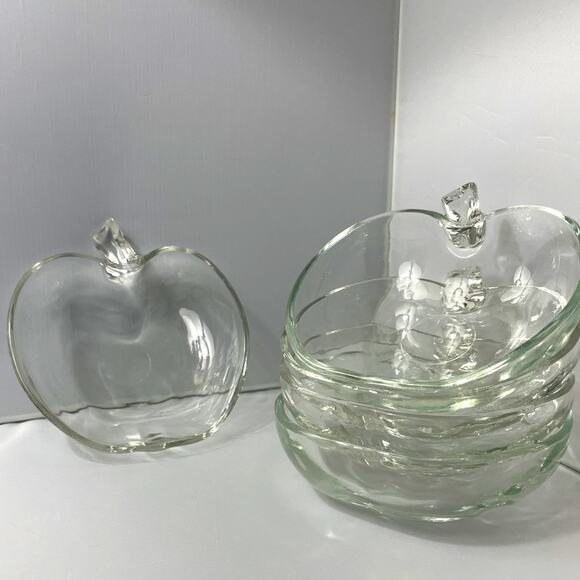 5pc Set Hazel Atlas Orchard Midcentury Apple Small‎ Fruit Dessert Bowls - Picture 1 of 6